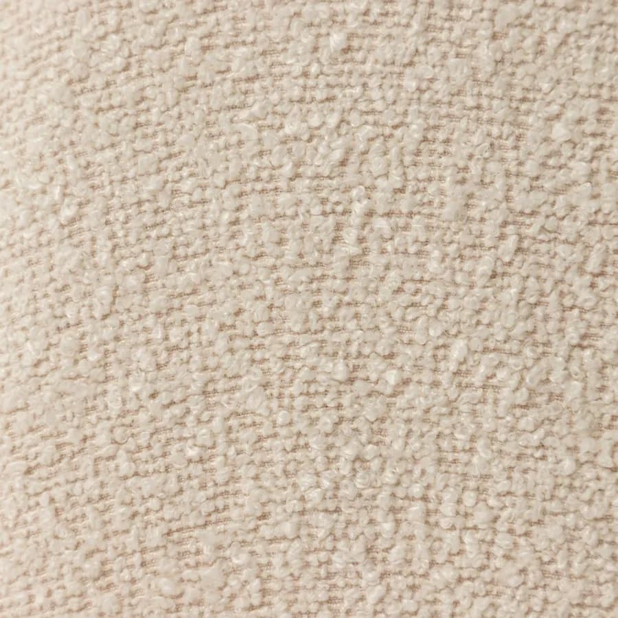 Pouf a fiore 47 cm in tessuto bouclé panna - Silas