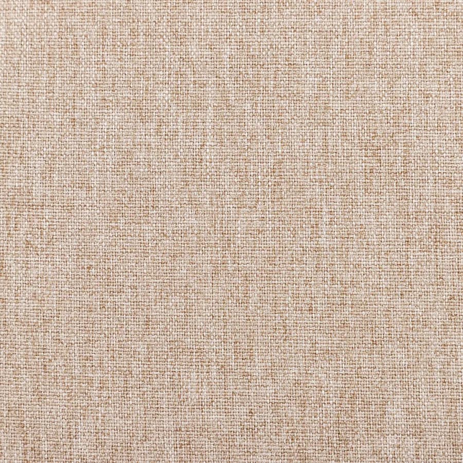 Pouf contenitore rotondo 33 cm in tessuto beige con intreccio in paglia di Vienna - Ludwig