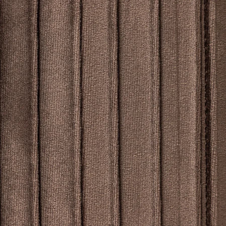 Pouf contenitore 38x38 cm in velluto a coste cacao con seduta imbottita - French