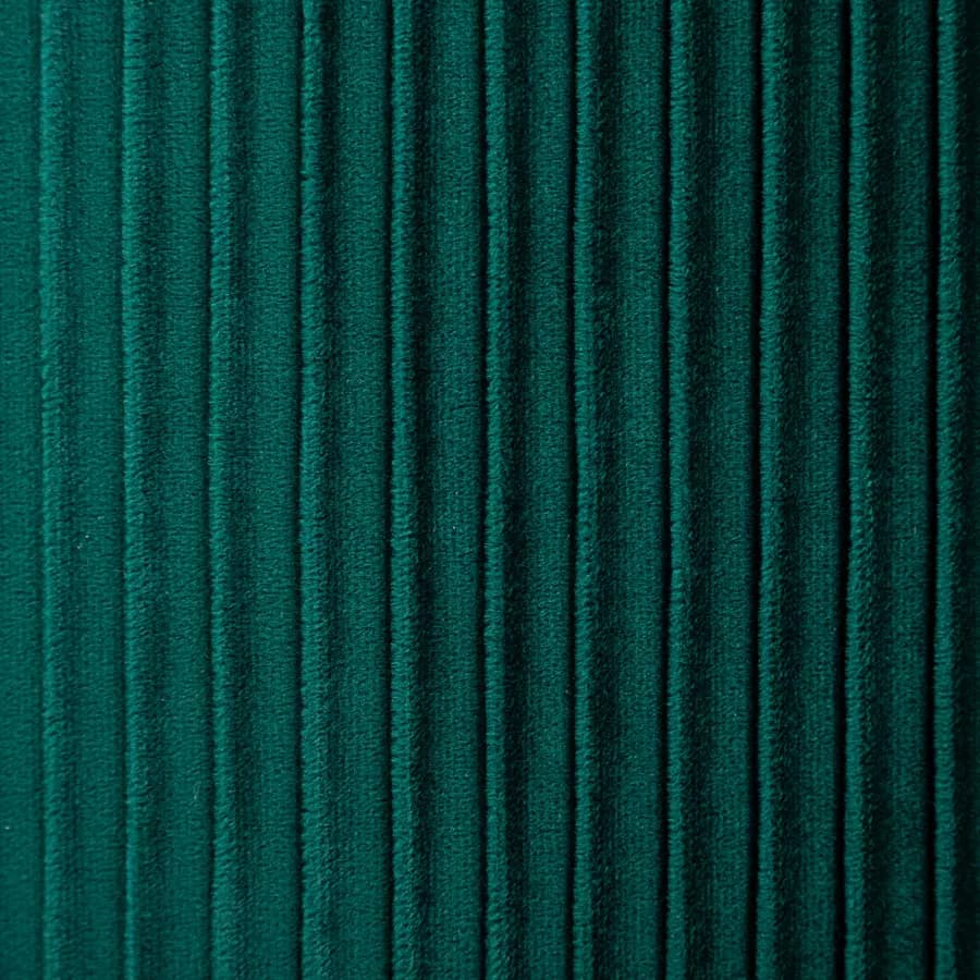 Pouf contenitore Ø 42 cm in velluto verde scuro base oro - Albatros