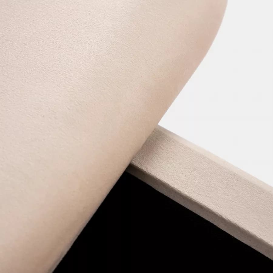 Panca contenitore 80x42 cm in velluto crema - Bloom