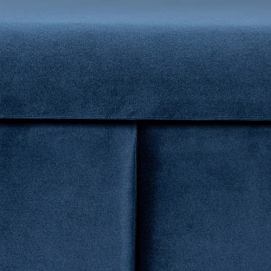 Panca contenitore 79,5 cm in velluto blu notte - Cortys