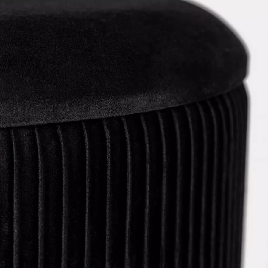 Pouf contenitore 42 in velluto nero - Albatros