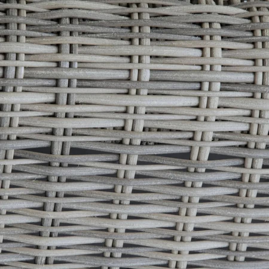 Pouf da giardino 105x58 cm in polyrattan marrone con cuscino - Moreno