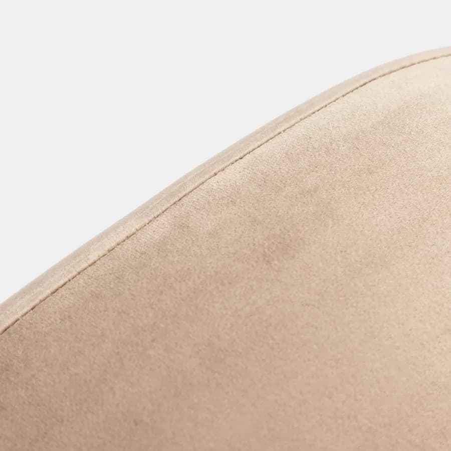 Pouf imbottito 41x38h cm in velluto tortora - Drake