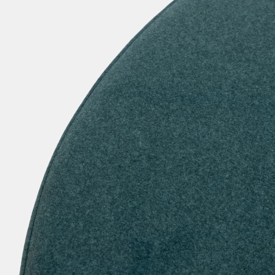Pouf imbottito 65 cm in tessuto pile blu pavone - Zacar