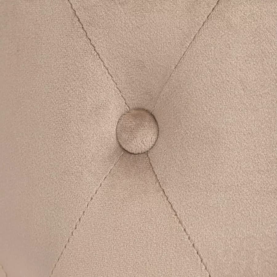 Pouf imbottito 36 cm da interni in velluto tortora con base oro - Ell