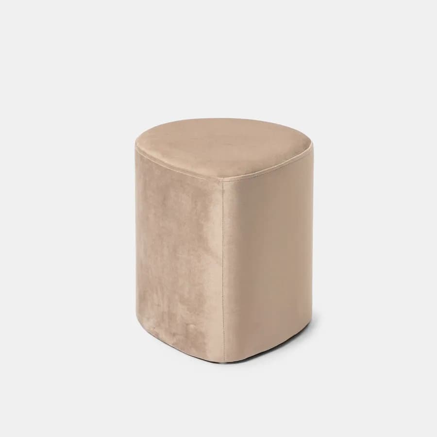 Pouf a goccia 35x45 cm in velluto tortora - Tear