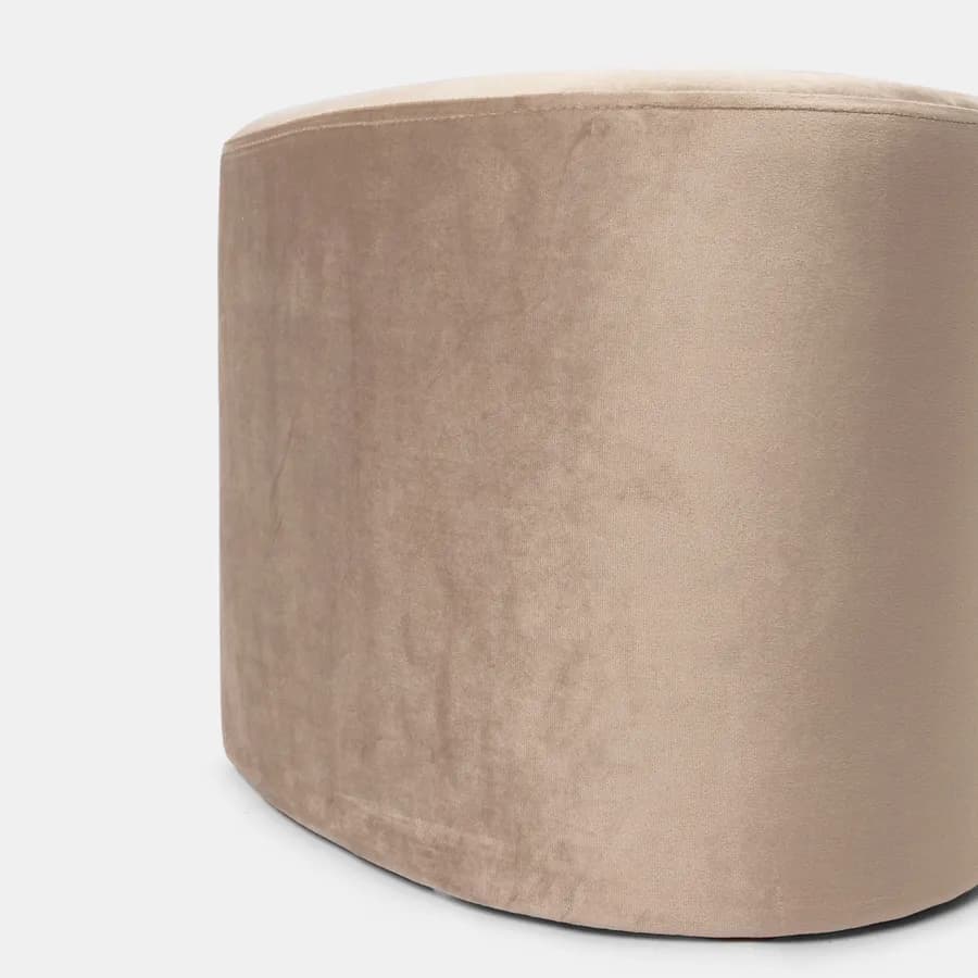 Pouf a goccia 35x45 cm in velluto tortora - Tear