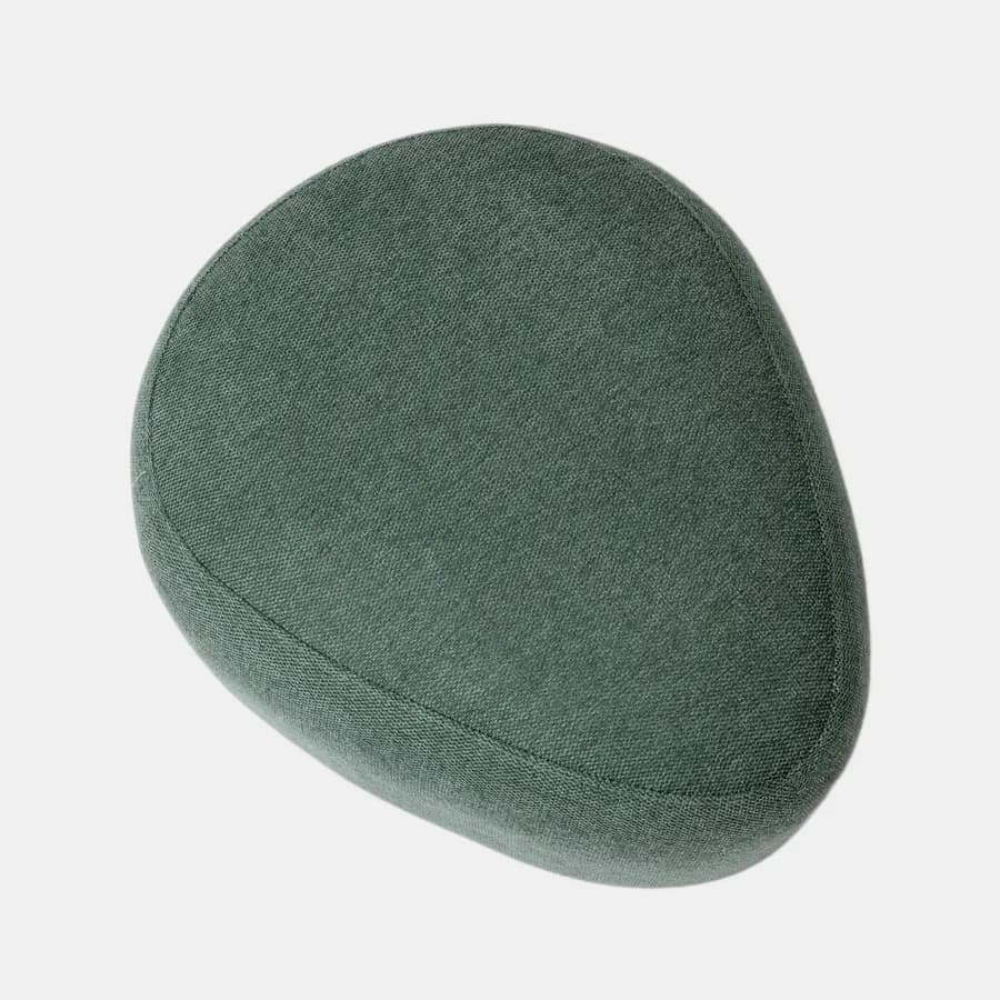 Pouf a goccia 60x33h cm in tessuto effetto maglia verde - Graziana