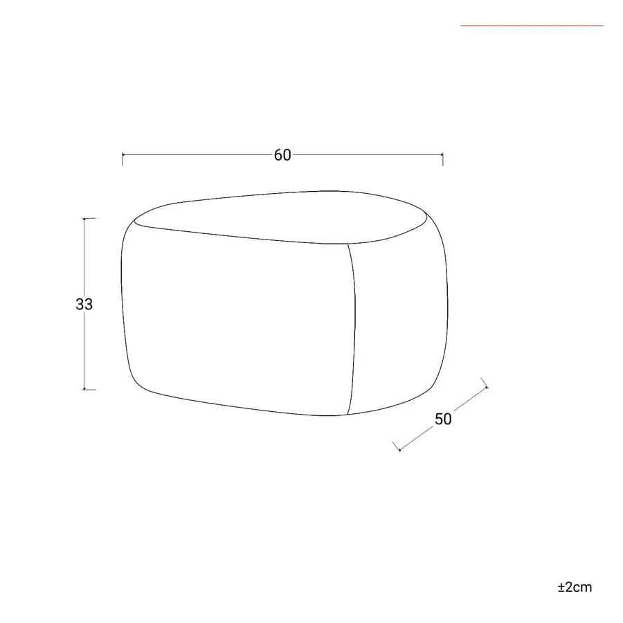 Pouf a goccia 60x33h cm in tessuto effetto maglia verde - Graziana