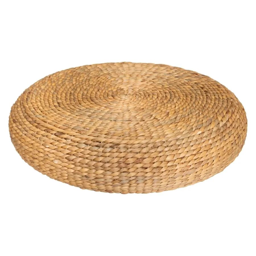 Pouf rotondo 55 cm intrecciato in juta naturale