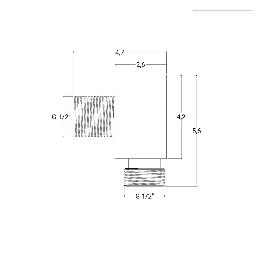 Presa acqua a parete quadro in ottone finitura acciaio - Jacuzzi - Rubinetteria