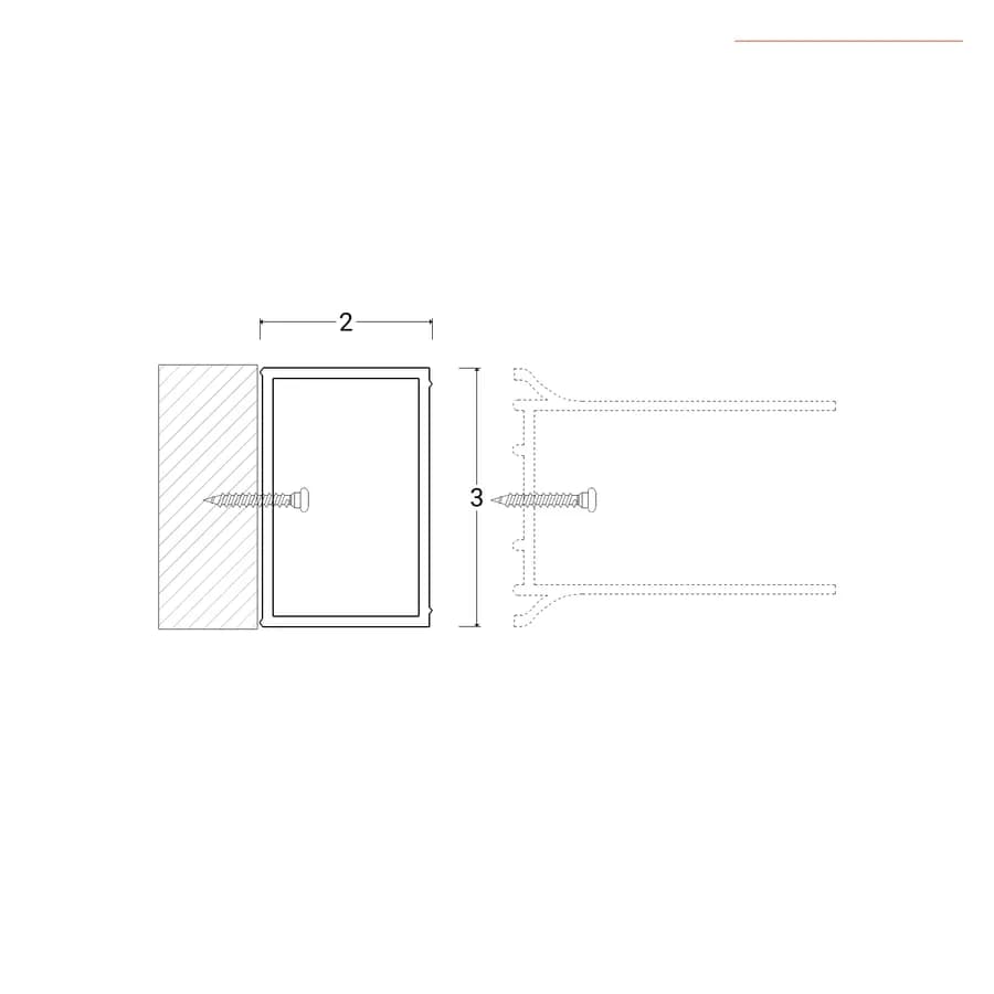 Profilo aggiuntivo di 2 cm per box doccia cromo - Tempo Evo