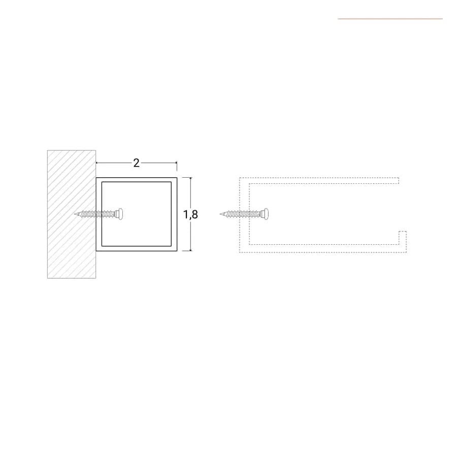 Profilo di estensione 2 cm per box doccia - Helios