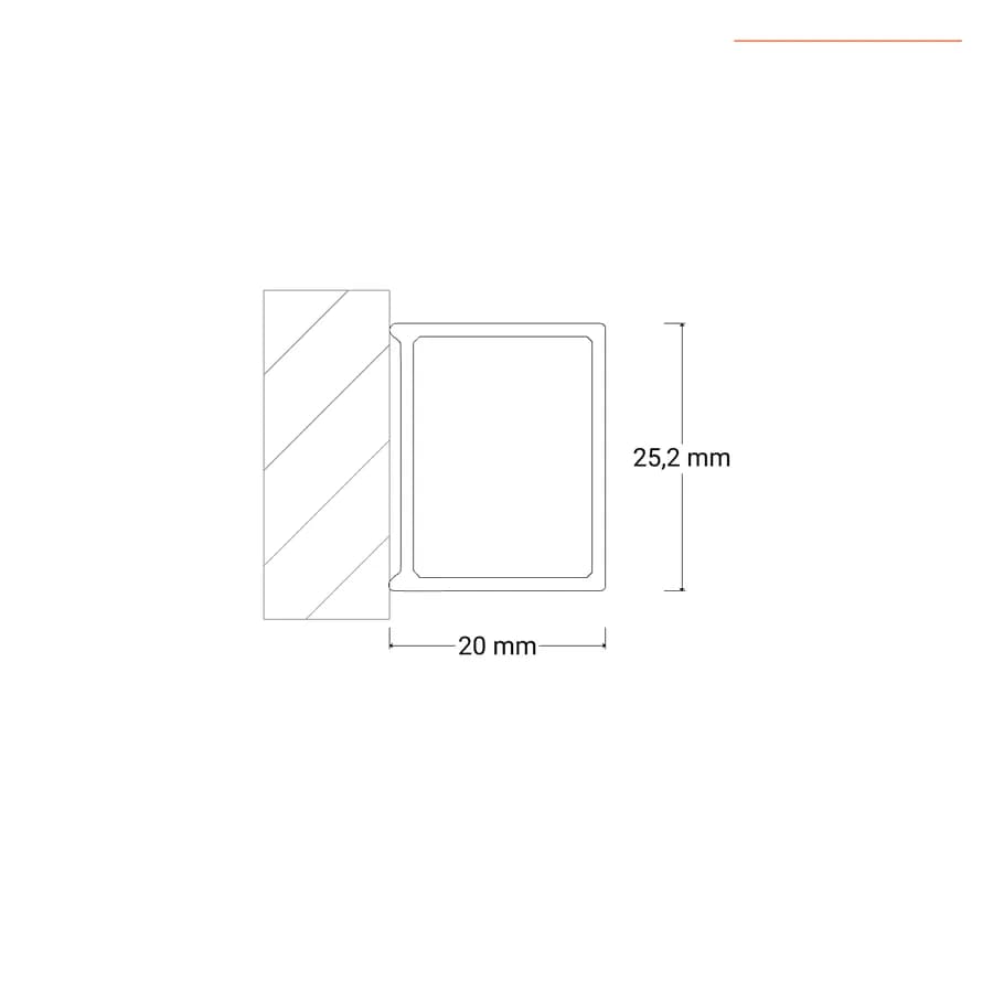 Profilo di estensione per box doccia 2 cm nero - Helena