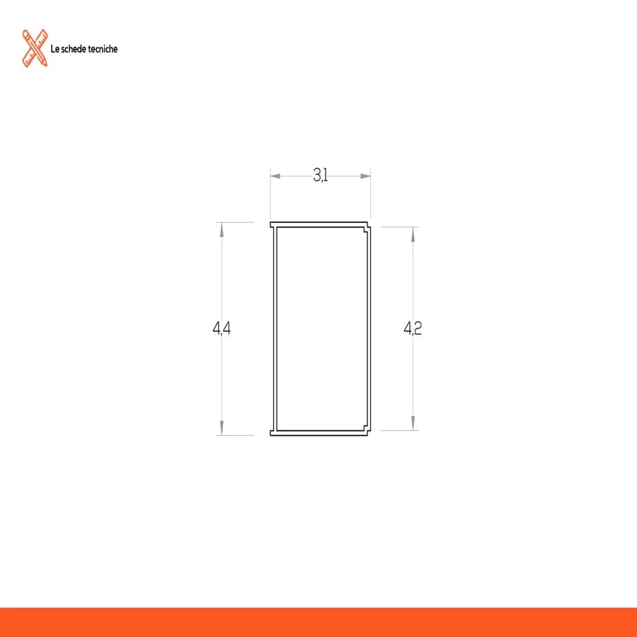 Profilo di estensione 3 - 4,5 cm per sistemi box doccia - Anthea