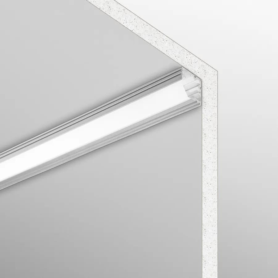 Profilo angolare a rapido fissaggio 200x1,2 cm in alluminio silver - Tably