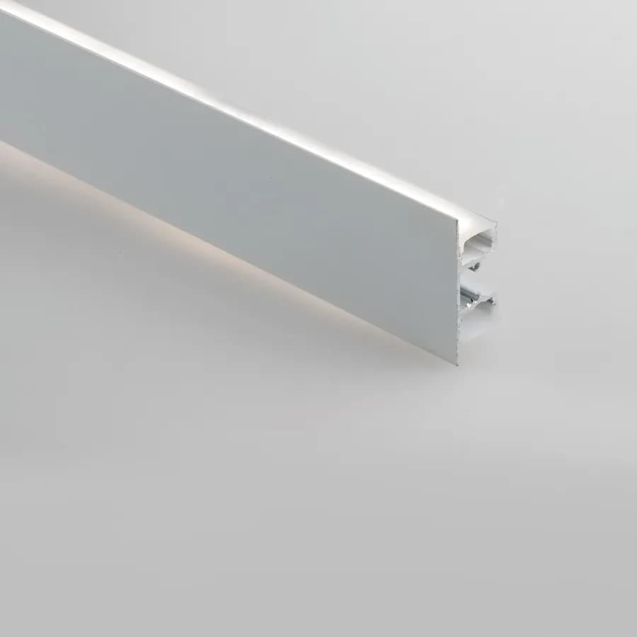 Profilo a doppia emissione 200x1,2 cm in alluminio bianco - Dubly