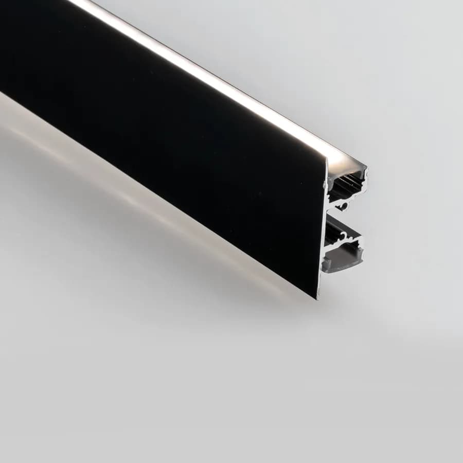 Profilo a doppia emissione 200x1,2 cm in alluminio nero - Dubly
