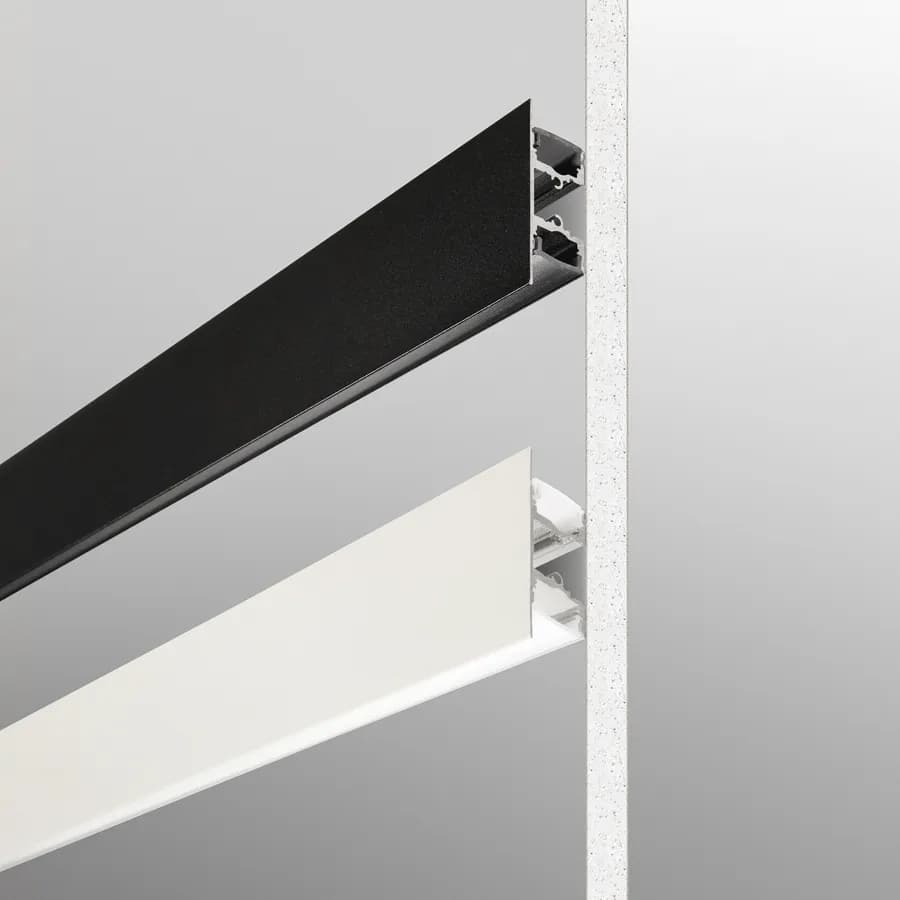Profilo a doppia emissione 200x1,2 cm in alluminio nero - Dubly