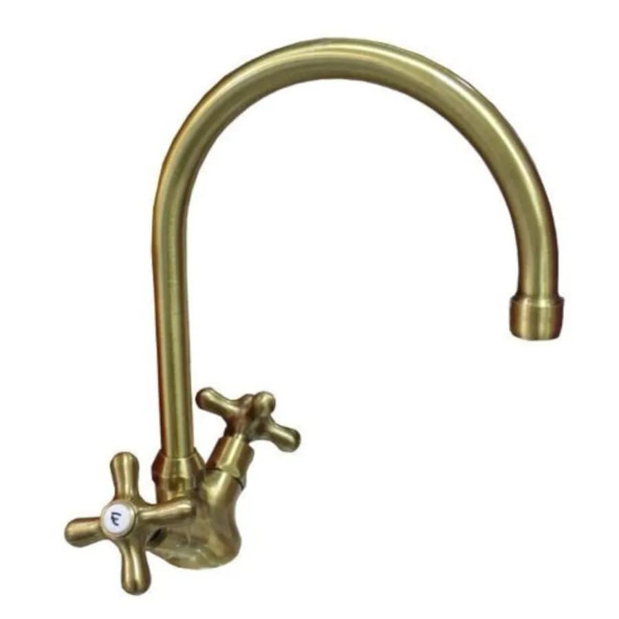 Rubinetto lavello monoforo con tubo a ombrello bronzato - Iris di Paffoni