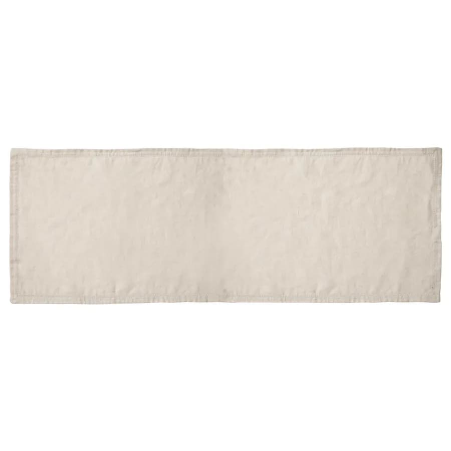 Runner da tavolo 140x38 cm in cotone e lino beige - Belfast