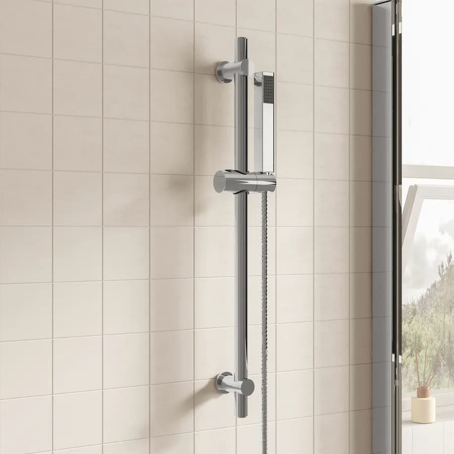 Saliscendi con set doccino quadro cromo - Acq+