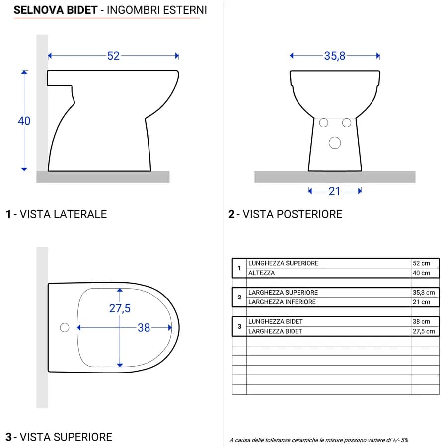 Sanitari a cacciata rimfree scarico verticale Serie Selnova - Geberit