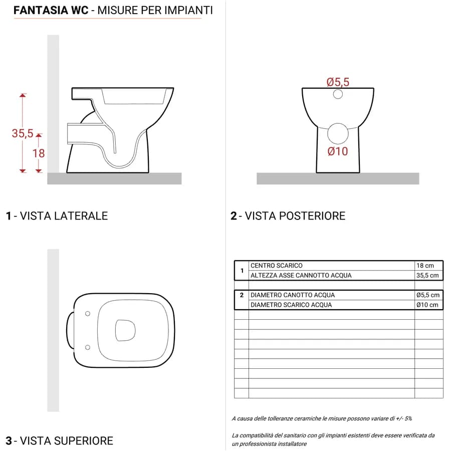 Sanitari a cacciata scarico orizzontale sedile SoftClose Serie Fantasia - Geberit