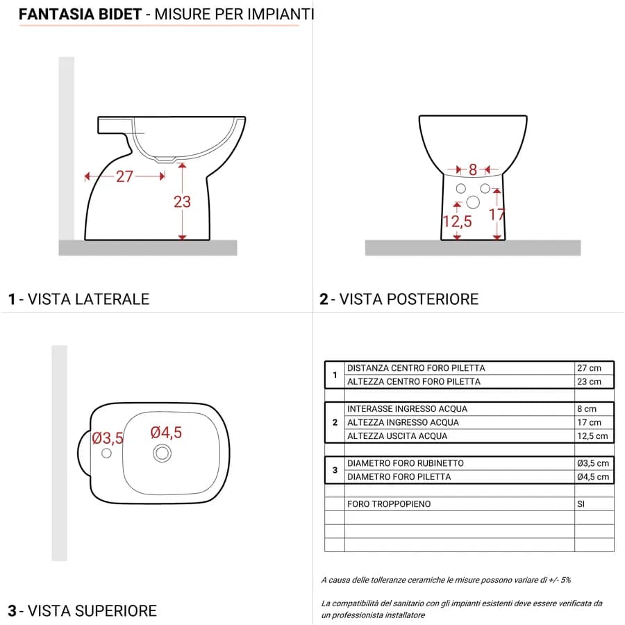 Sanitari a cacciata scarico orizzontale sedile SoftClose Serie Fantasia - Geberit