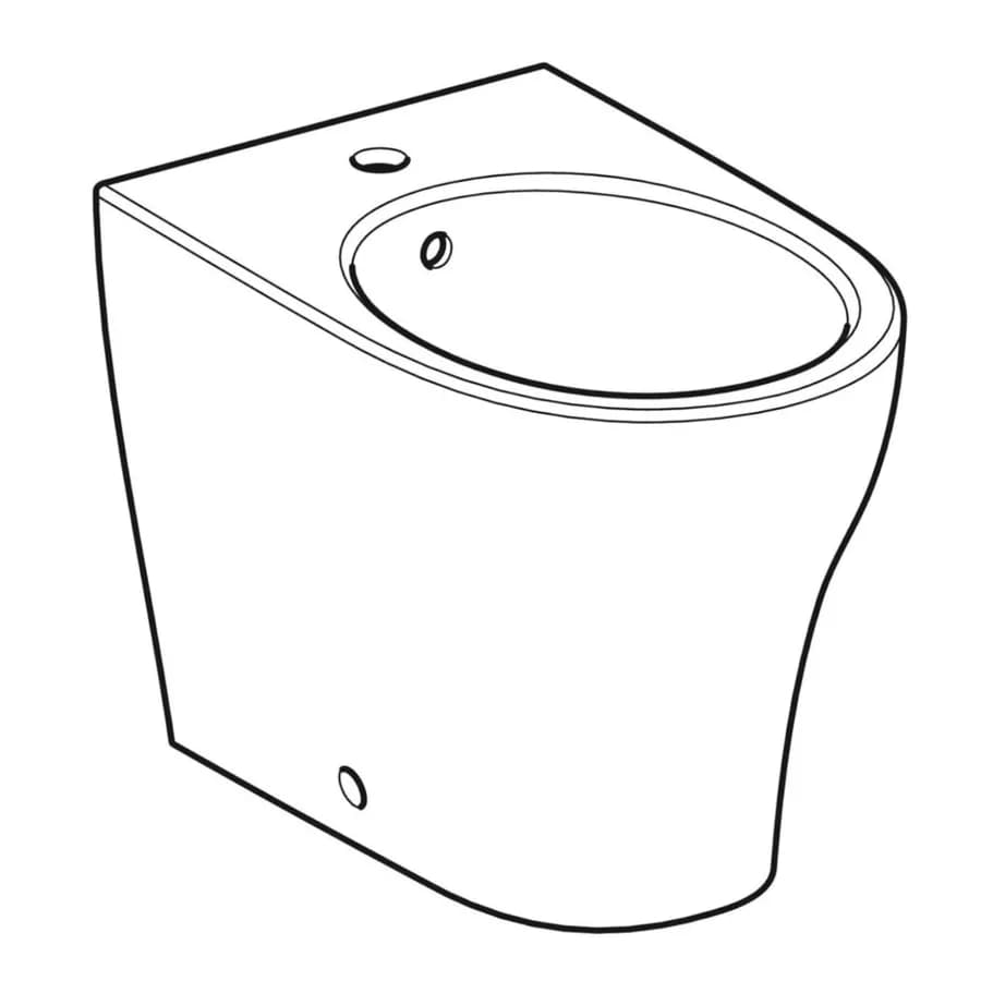 Sanitari filomuro in ceramica con sedile bianco Serie Selnova Premium - Geberit