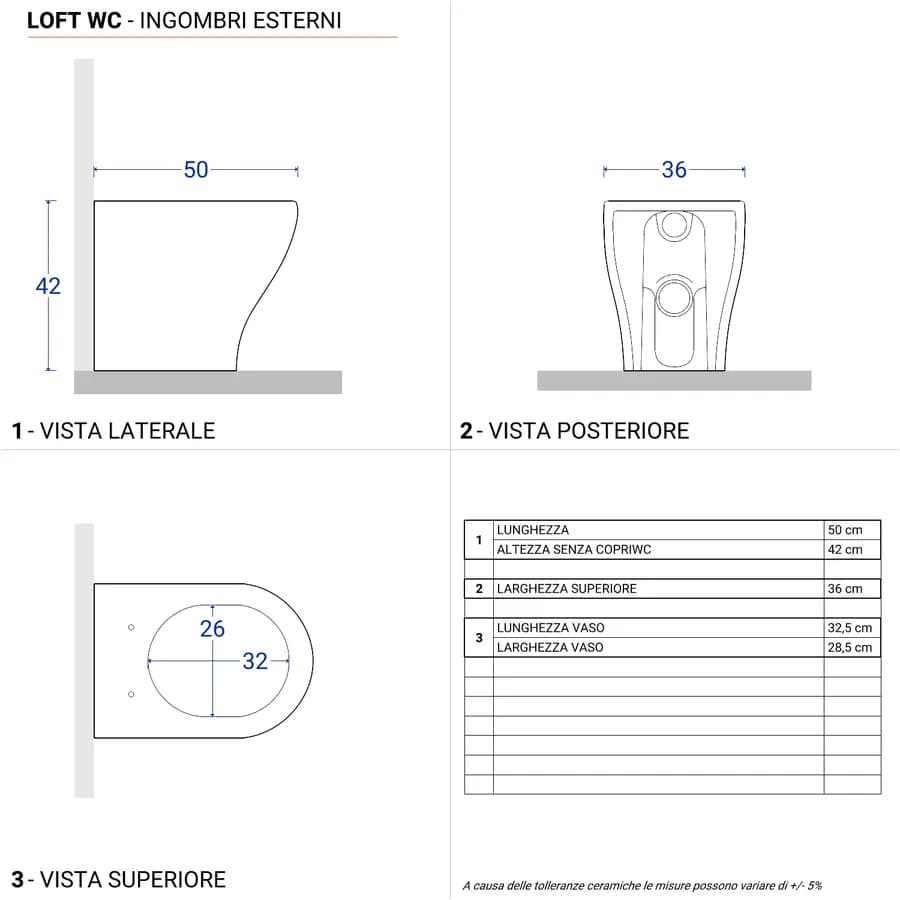 Sanitari filomuro rimless in ceramica bianca con sedile copriwc slim soft-close