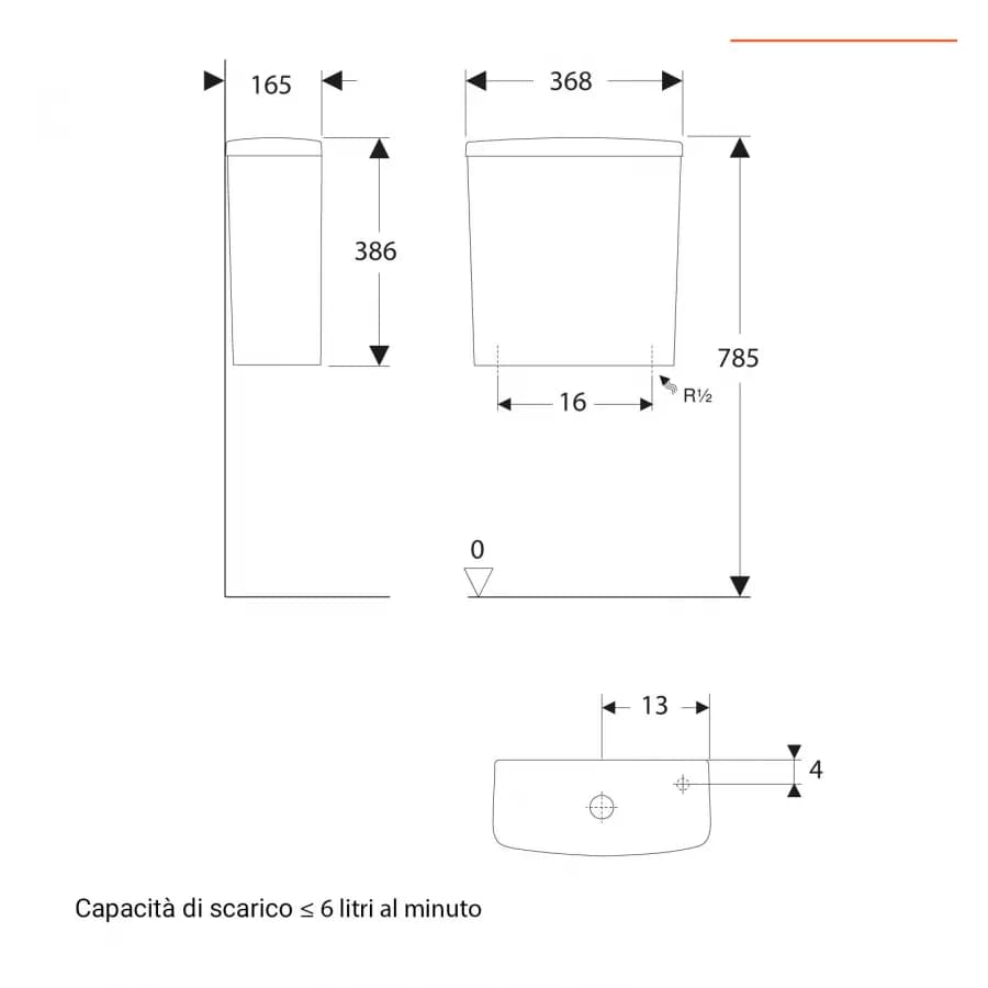 Sanitari monoblocco a cacciata rimfree allaccio inferiore cerniere inox Serie Selnova - Geberit