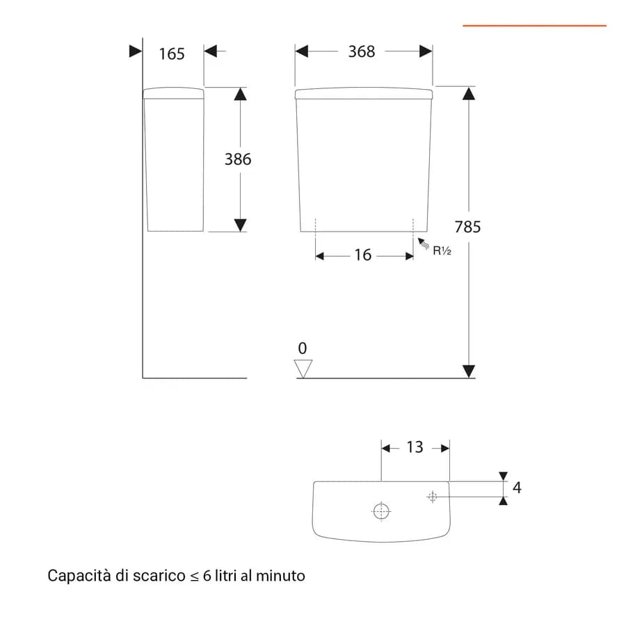 Sanitari monoblocco a cacciata rimfree allaccio inferiore Selnova Square - Geberit
