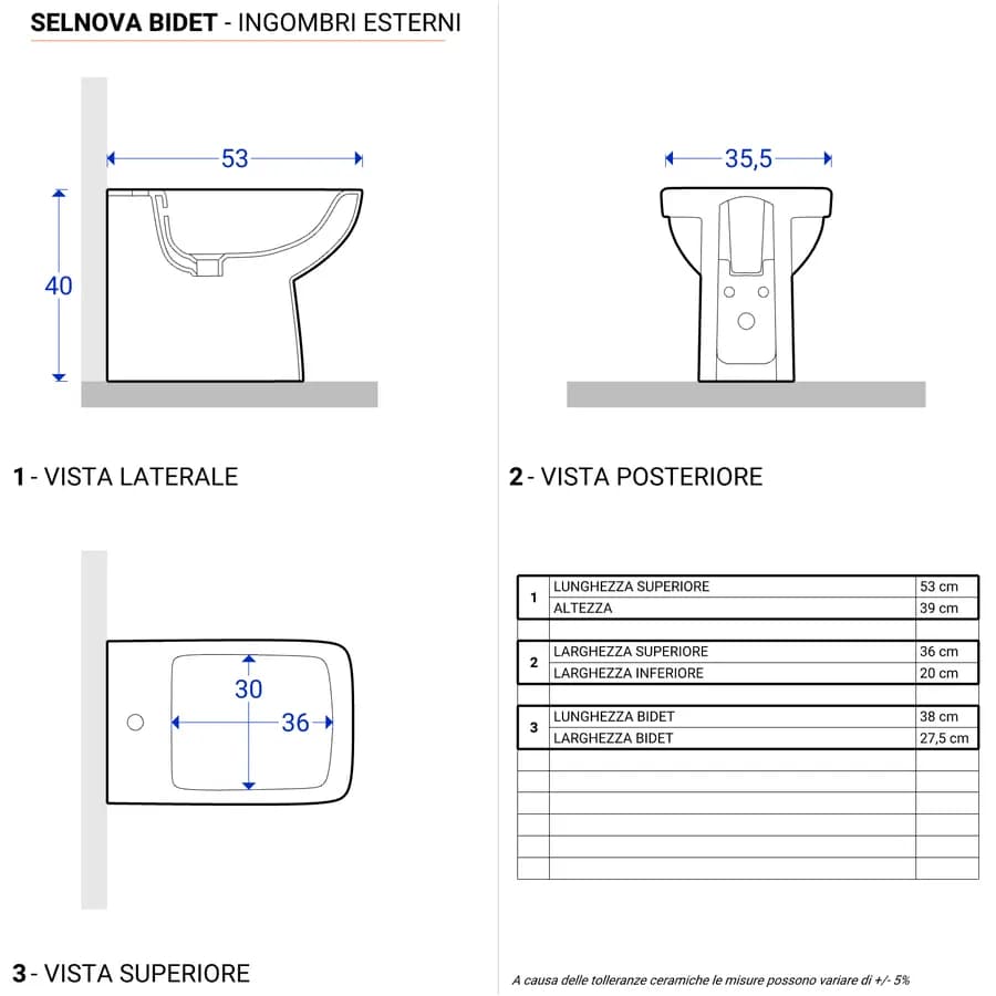 Sanitari monoblocco a cacciata rimfree allaccio inferiore Selnova Square - Geberit