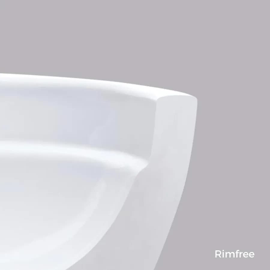 Sanitari sospesi a cacciata rimfree Keratect sedile SoftClose Smyle Square - Geberit