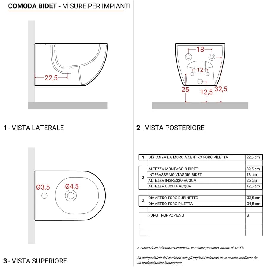 Sanitari Azzurra Comoda sospesi in ceramica senza brida e con copri wc