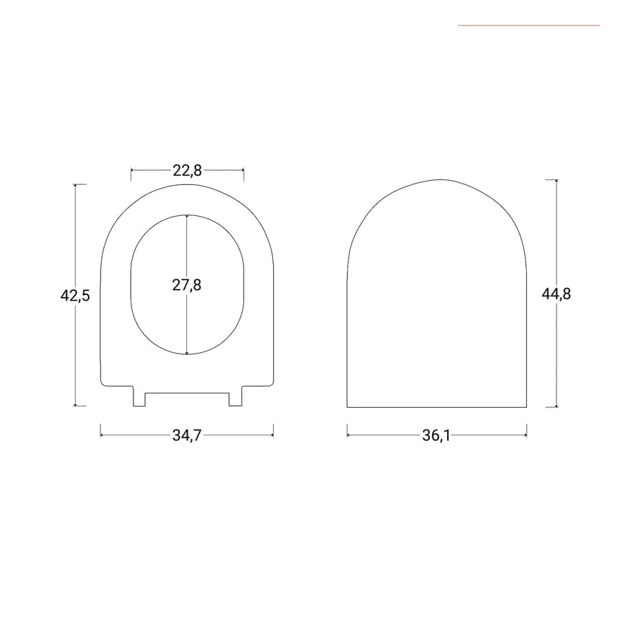 Sanitari sospesi Azzurra NUVOLA in ceramica wc bidet e sedile softclose