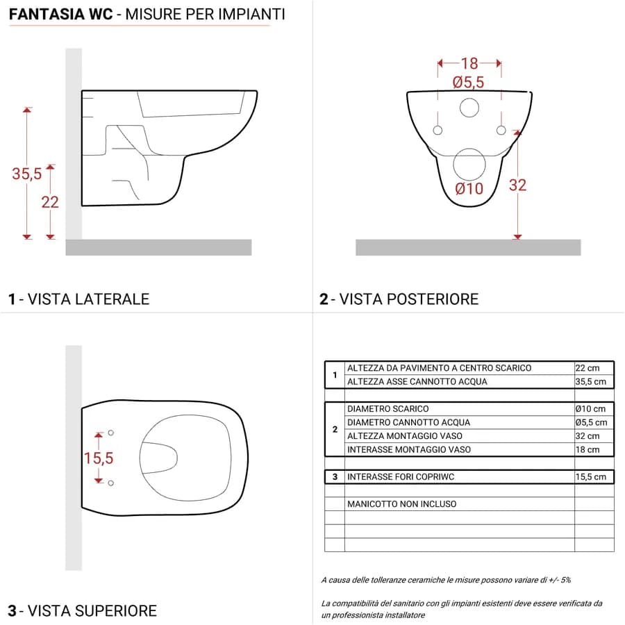 Sanitari sospesi rimfree sedile SoftClose Serie Fantasia - Geberit