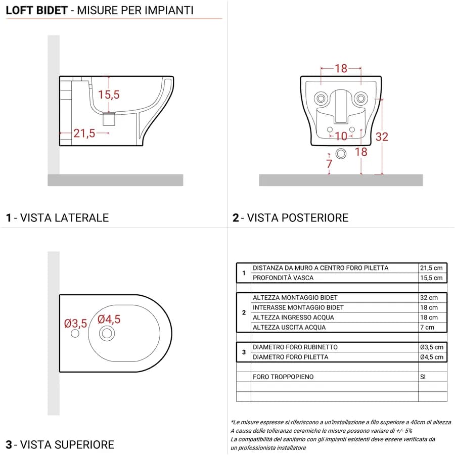 Sanitari sospesi in ceramica bianca con sedile copriwc slim