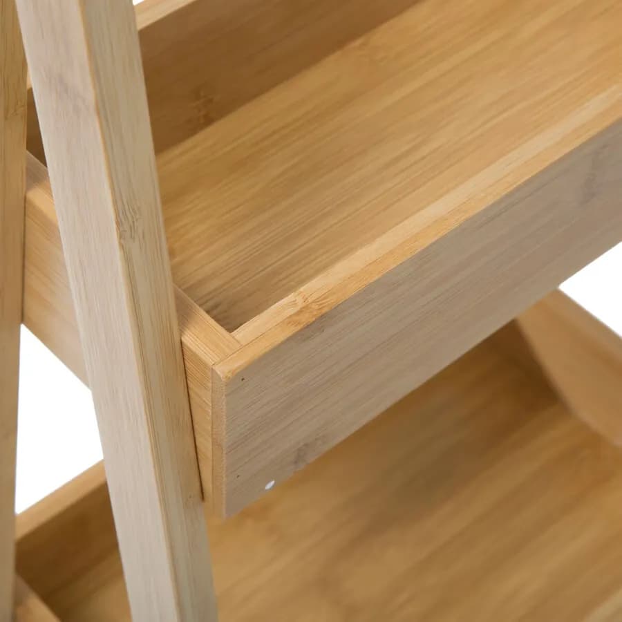 Scaffale da bagno 78h cm in legno di bambù con 3 ripiani