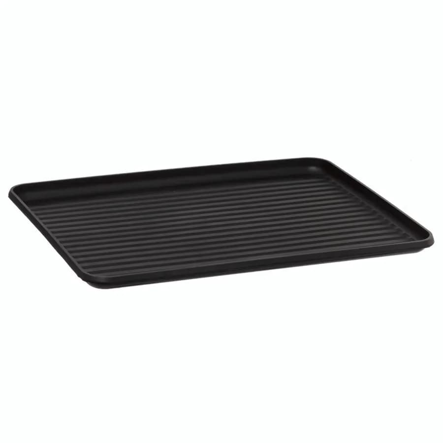 Scolapiatti 43x19h cm in metallo nero con manici in legno