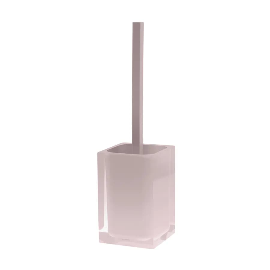 Portascopino d'appoggio con scopino in setole rosa e trasparente - Rainbow di Gedy