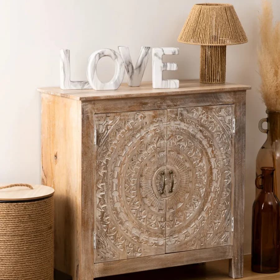 Scritta decorativa 12h cm Love in ceramica effetto marmo