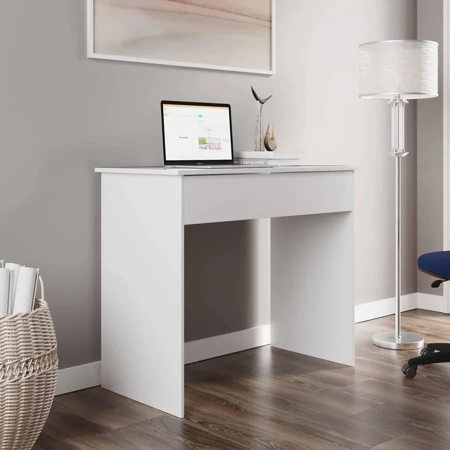 Scrivania 90x45 cm in legno bianco con cassetto - Fritz