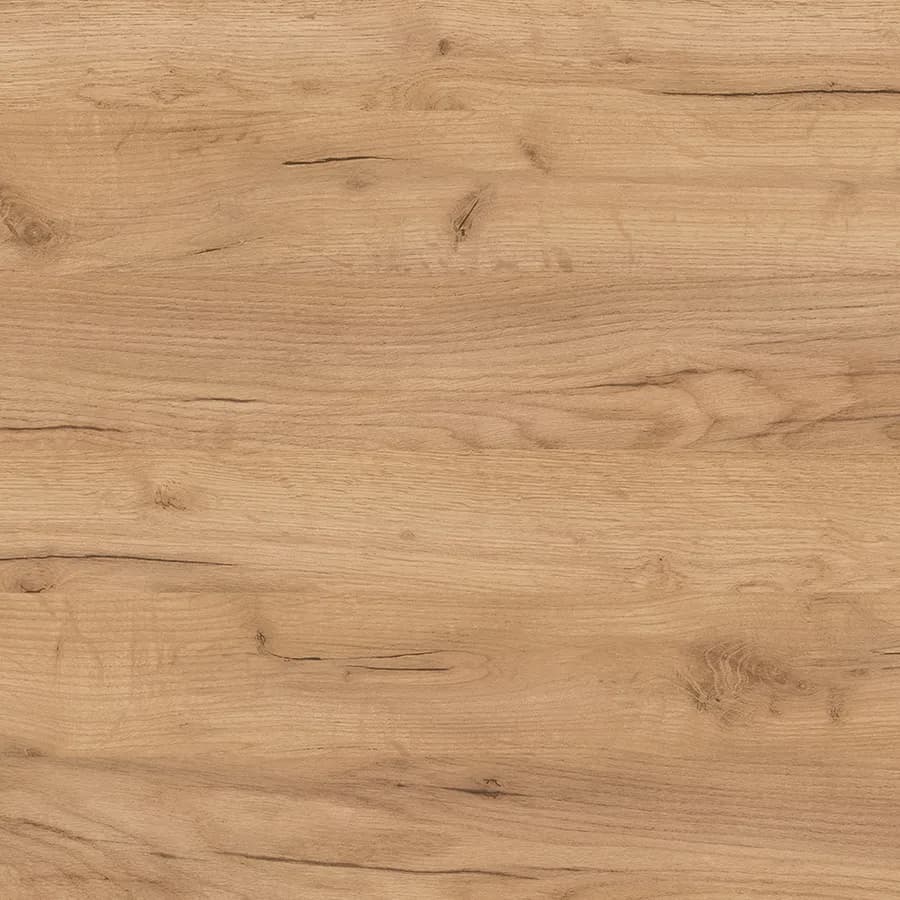 Scrivania sospesa 140-180x50 cm top 38 mm rovere gold e cassetto rovere bianco - Nasus