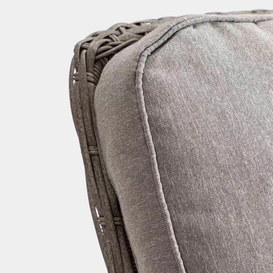 Sedia a dondolo in polyrattan grigio con cuscino grigio - Irmas
