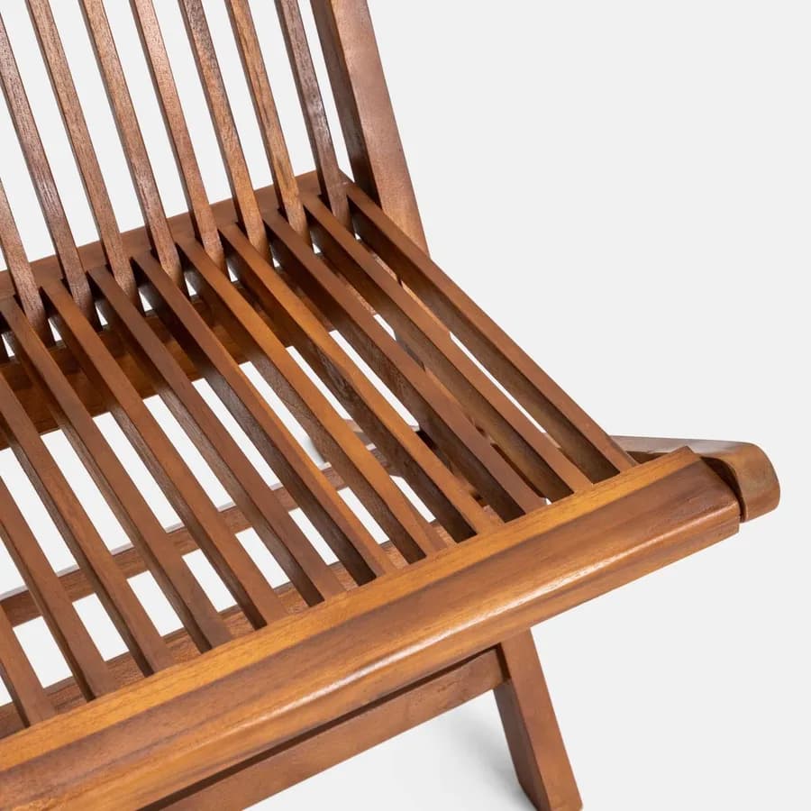 Sedia da esterno pieghevole in legno teak - Louis