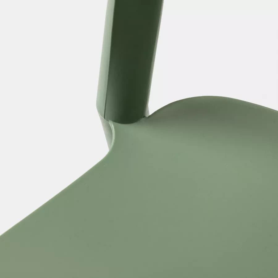 Sedia da giardino con schienale avvolgente in polipropilene verde salvia - Astrin
